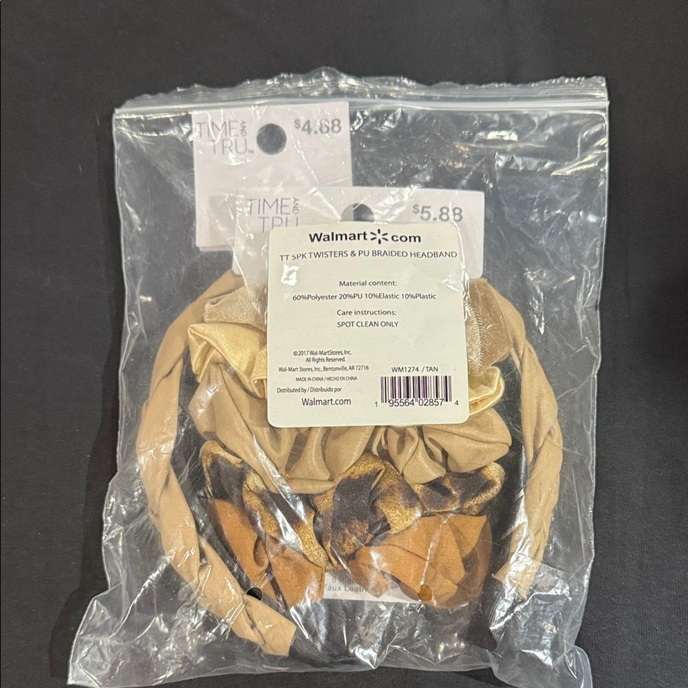 Time and Tru Gold and Tan Hair Accessory Set - Picture 7 of 7
